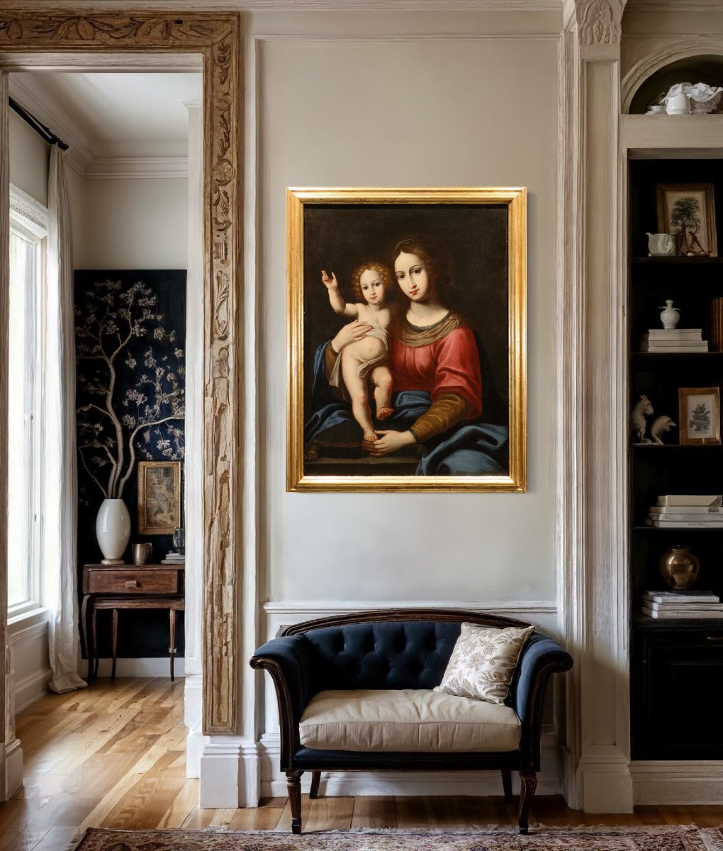 Madonna con Bambino, Bottega di Alessandro Allori (Firenze 1535 - 1607)-photo-2