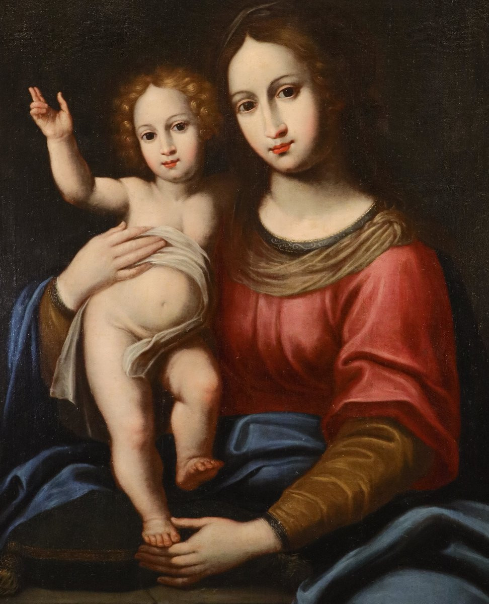 Madonna con Bambino, Bottega di Alessandro Allori (Firenze 1535 - 1607)-photo-1