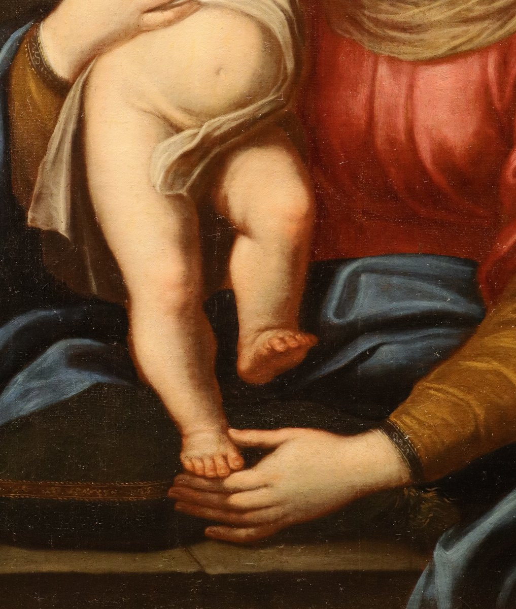 Madonna con Bambino, Bottega di Alessandro Allori (Firenze 1535 - 1607)-photo-4