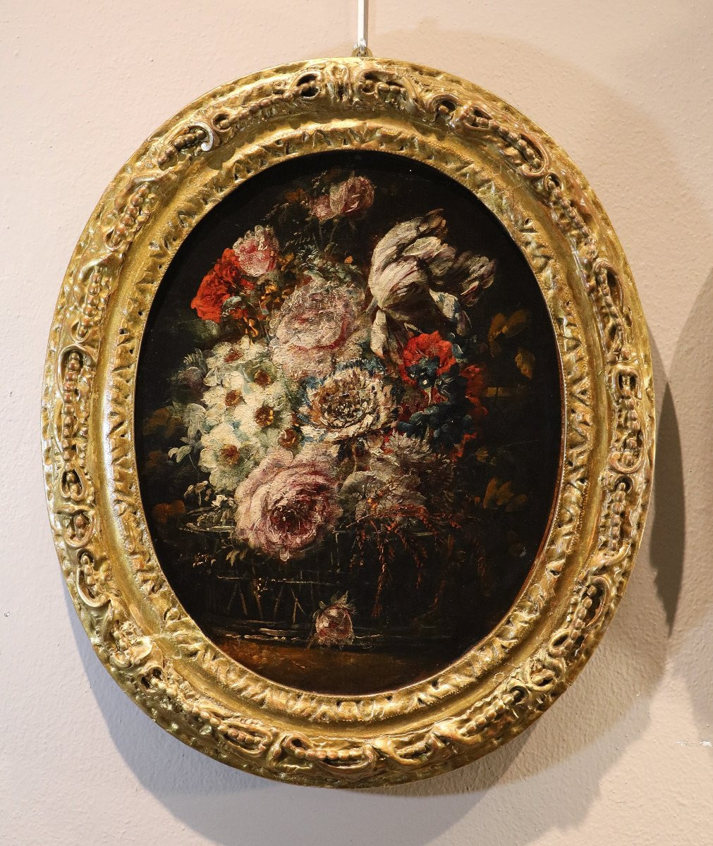 Coppia di nature morta di fiori, Margherita Caffi (Cremona 1647 – Milano 1710) bottega di-photo-2