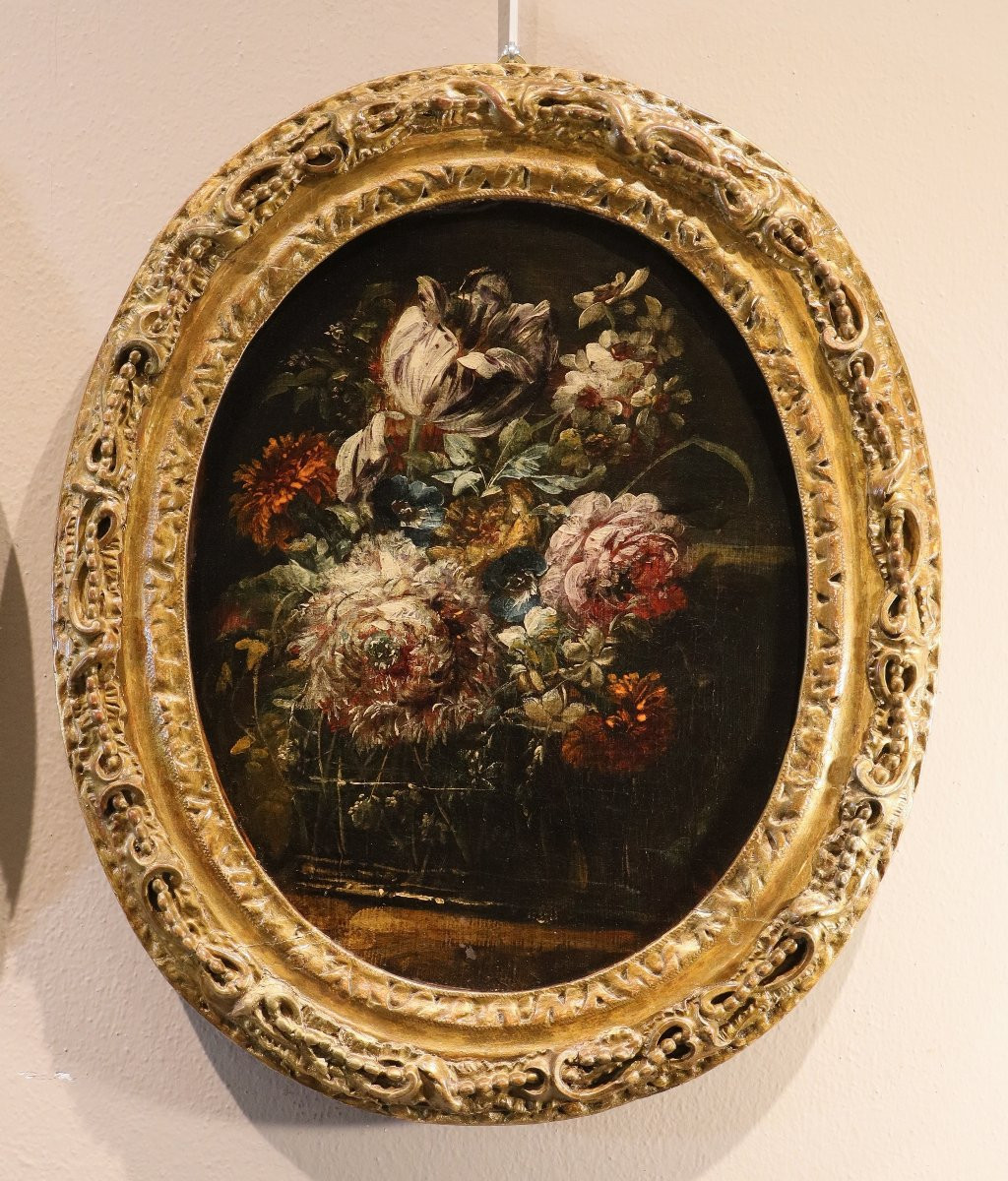 Coppia di nature morta di fiori, Margherita Caffi (Cremona 1647 – Milano 1710) bottega di-photo-3