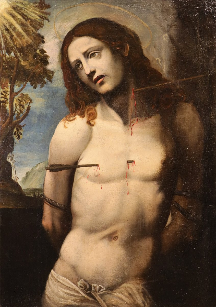 San Sebastiano, Giovanni Antonio Bazzi, detto il Sodoma (Vercelli 1477 – Siena 1549) Seguace di-photo-2