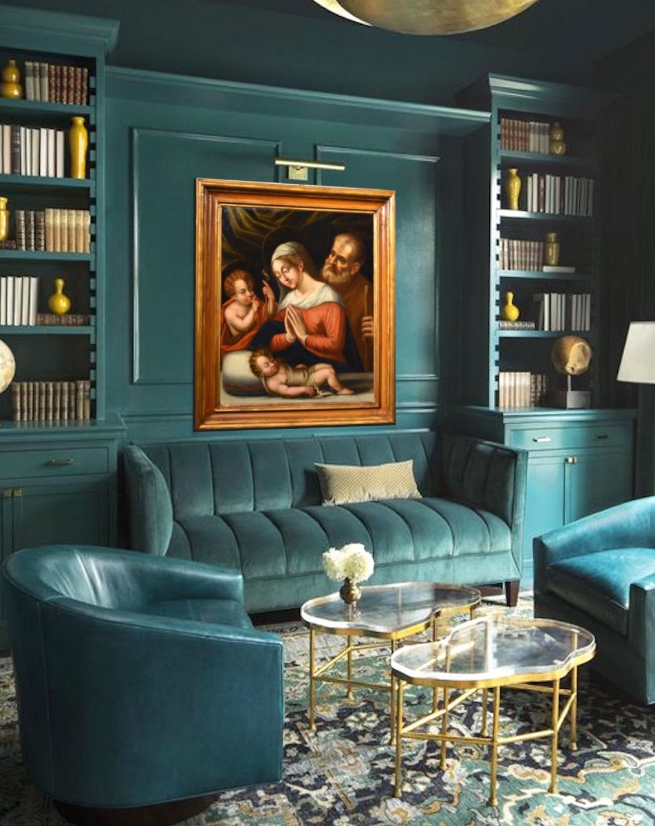 Sacra Famiglia con San Giovannino, Giovanni Battista Ramenghi (Bologna, 1521 – 1601) cerchia-photo-1