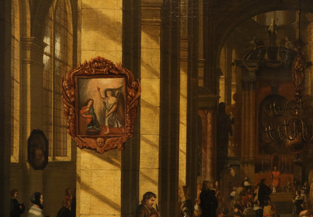 Interno di una chiesa fiamminga, Hendrick Corneliszoon van Vliet (Delft, 1612 – Delft, 1675)-photo-1