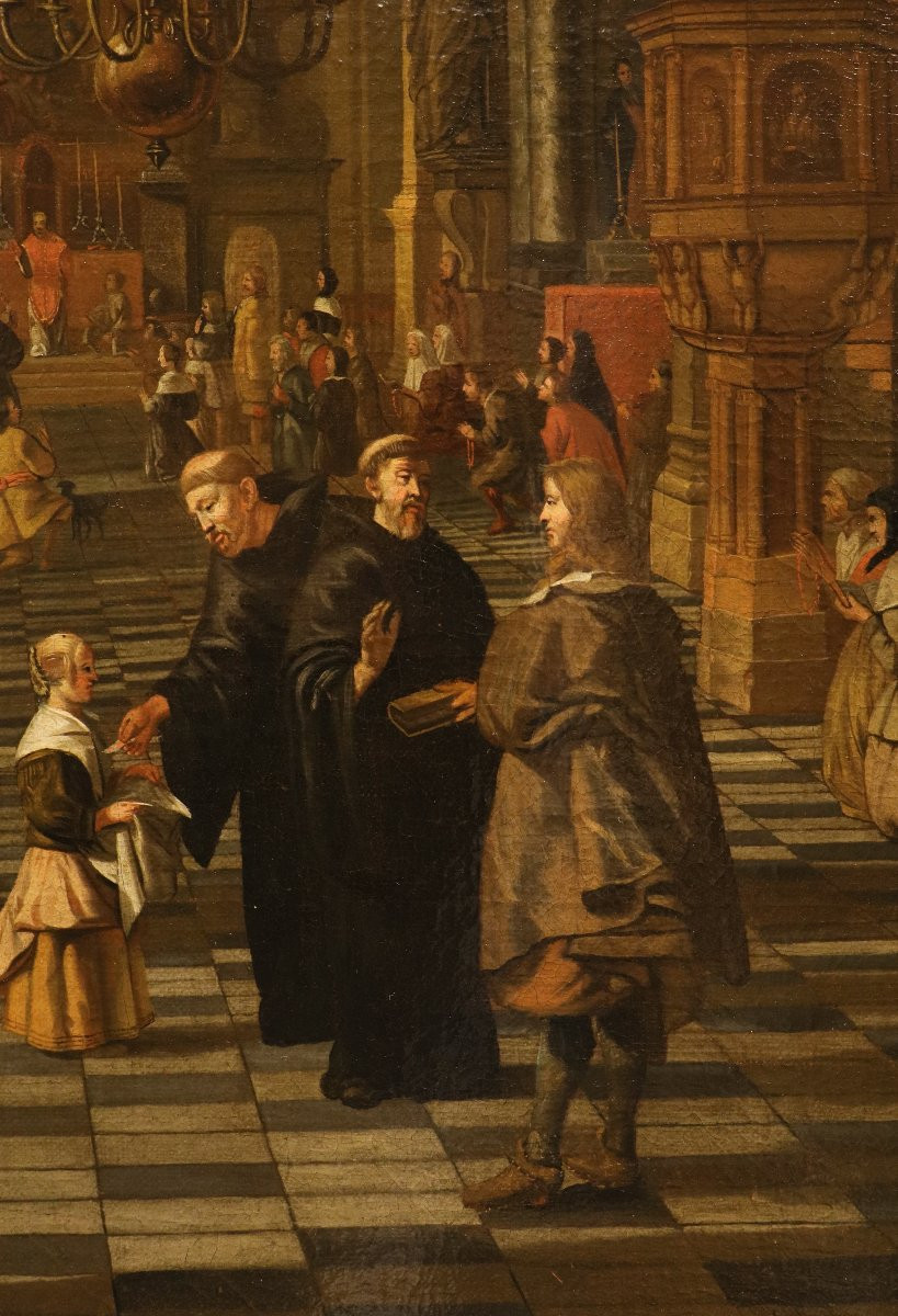 Interno di una chiesa fiamminga, Hendrick Corneliszoon van Vliet (Delft, 1612 – Delft, 1675)-photo-4