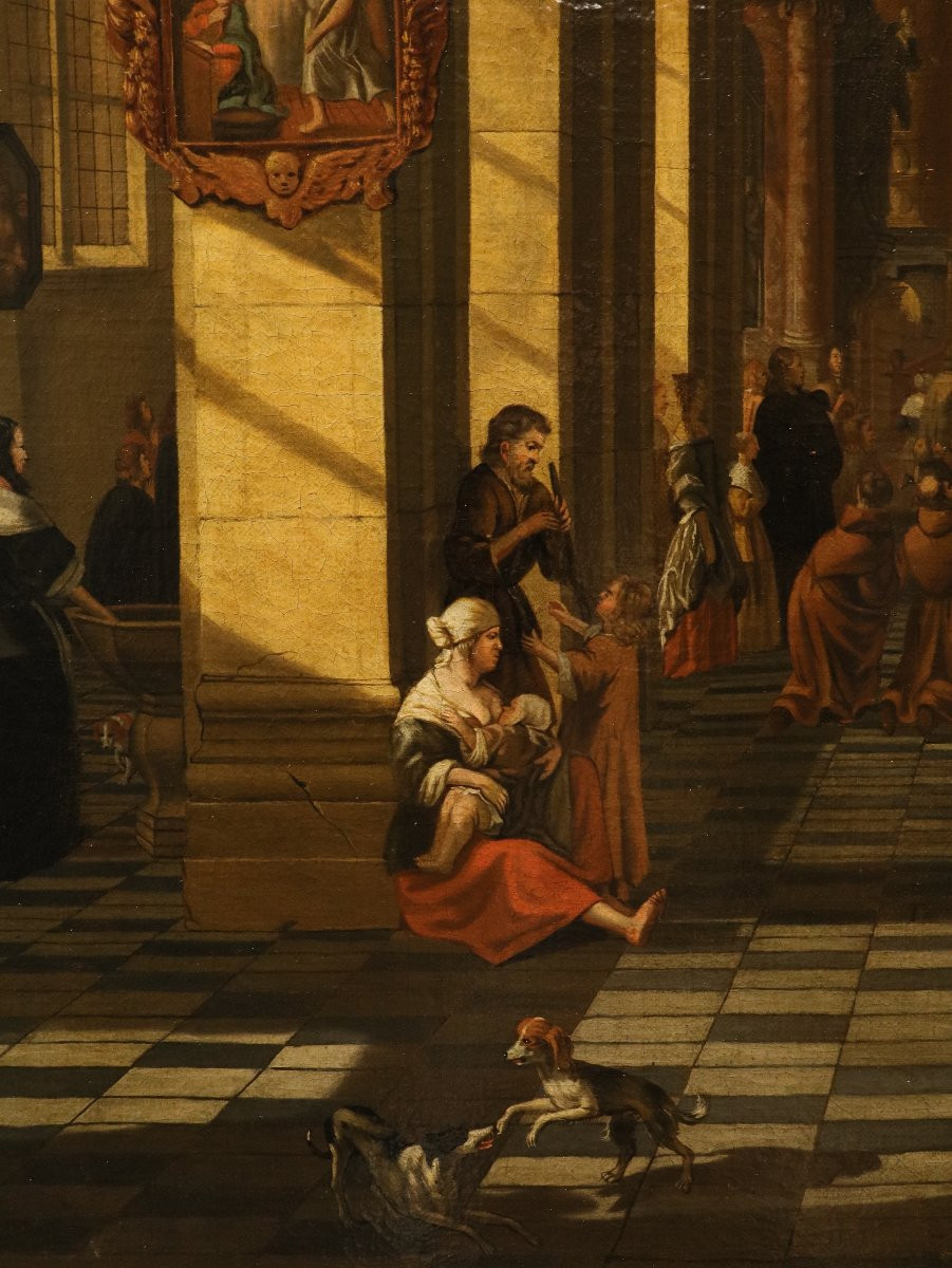 Interno di una chiesa fiamminga, Hendrick Corneliszoon van Vliet (Delft, 1612 – Delft, 1675)-photo-5