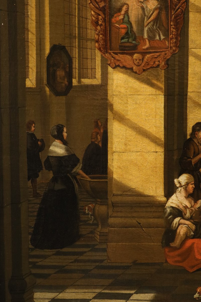 Interno di una chiesa fiamminga, Hendrick Corneliszoon van Vliet (Delft, 1612 – Delft, 1675)-photo-6
