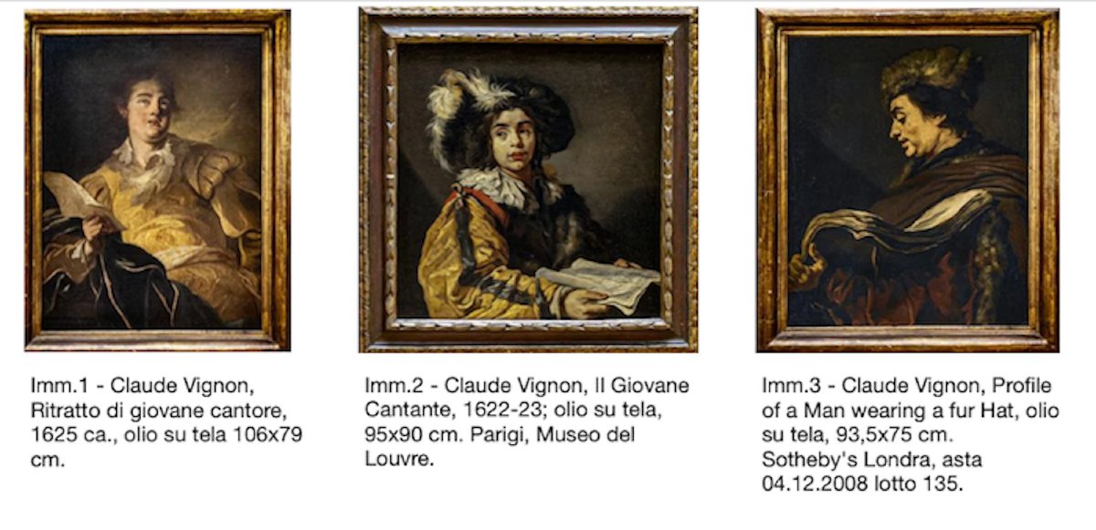 Claude Vignon (Tours, 1593 – Parigi, 1670), Ritratto di cantore in farsetto-photo-2