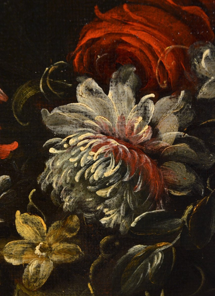 Pieter Casteels III -firmato- (Anversa 1684 – 1749 Richmond), Natura morta floreale-photo-4