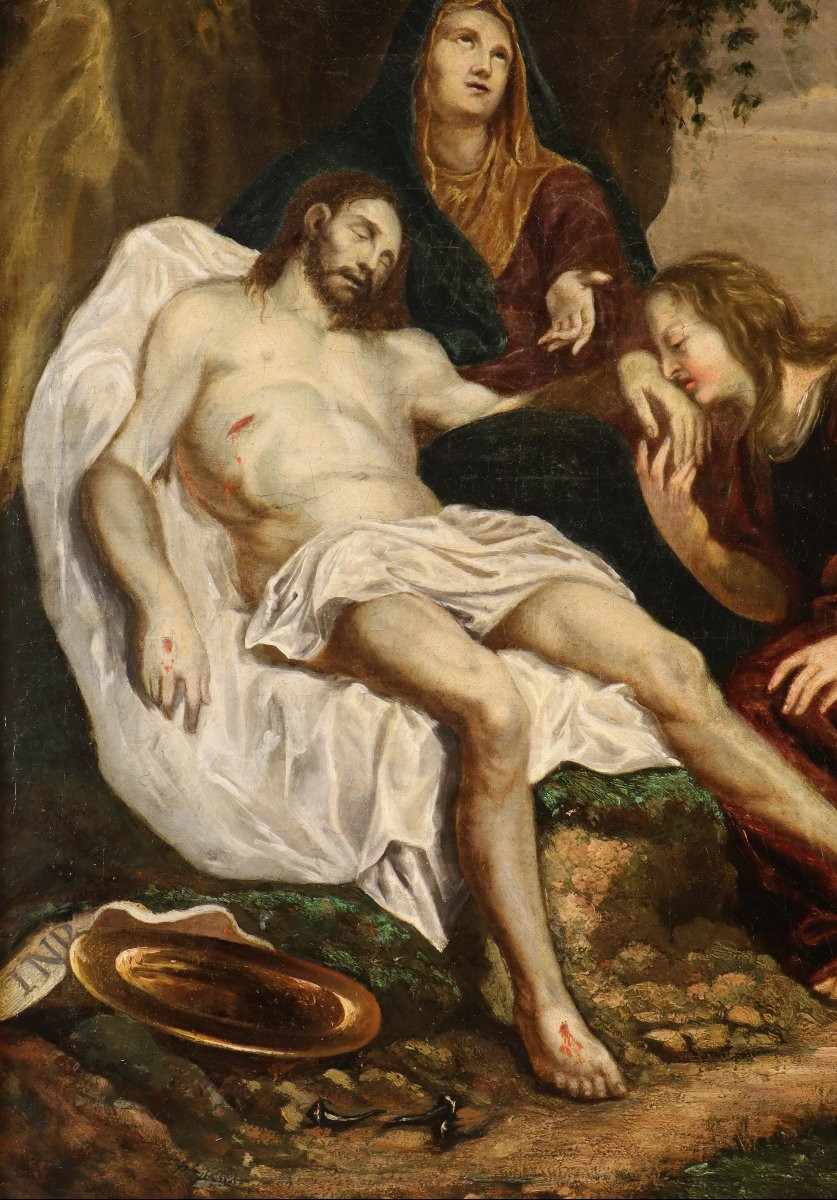 Compianto di Cristo, Seguace di Anthoon van Dyck (Anversa 1599 - Londra 1641)-photo-1