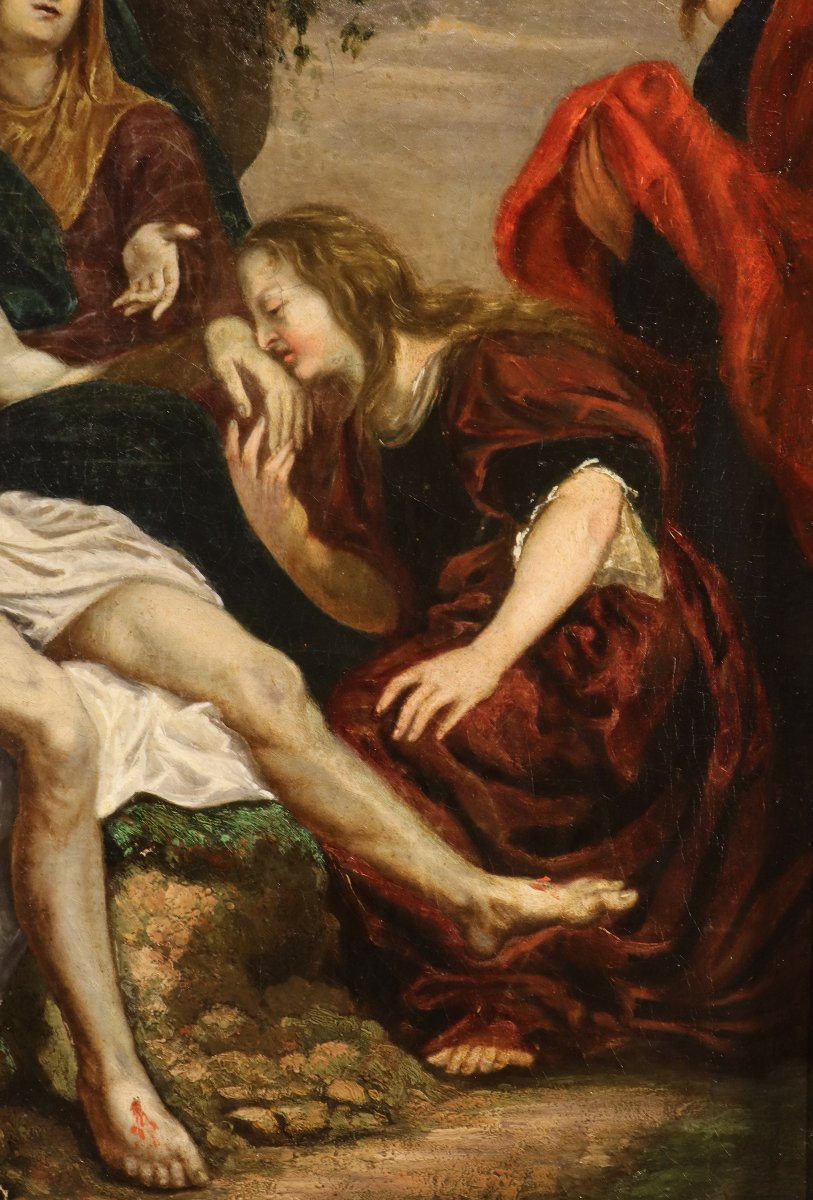 Compianto di Cristo, Seguace di Anthoon van Dyck (Anversa 1599 - Londra 1641)-photo-3