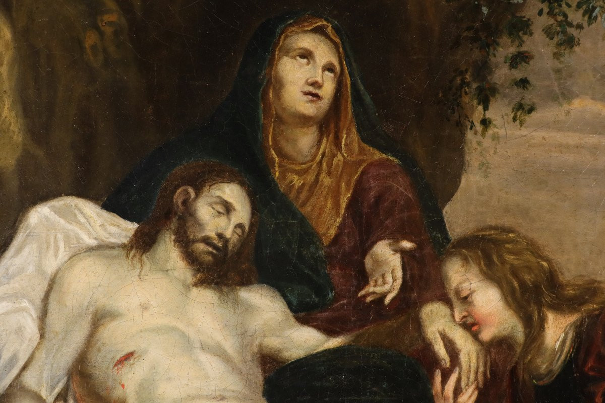 Compianto di Cristo, Seguace di Anthoon van Dyck (Anversa 1599 - Londra 1641)-photo-6