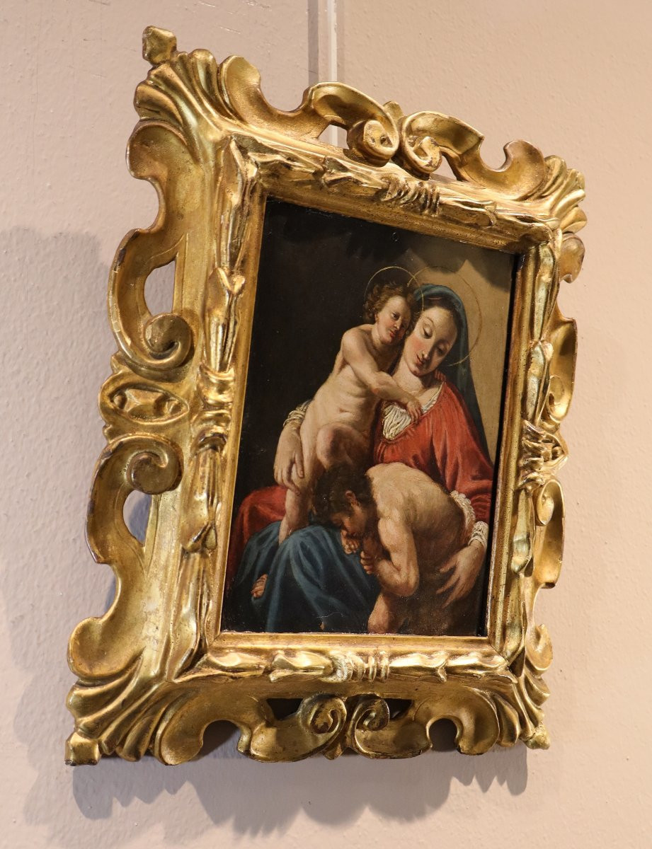 Madonna col Bambino e San Giovannino, Antonio Molinari (Venezia, 1655-1704) attribuibile-photo-5