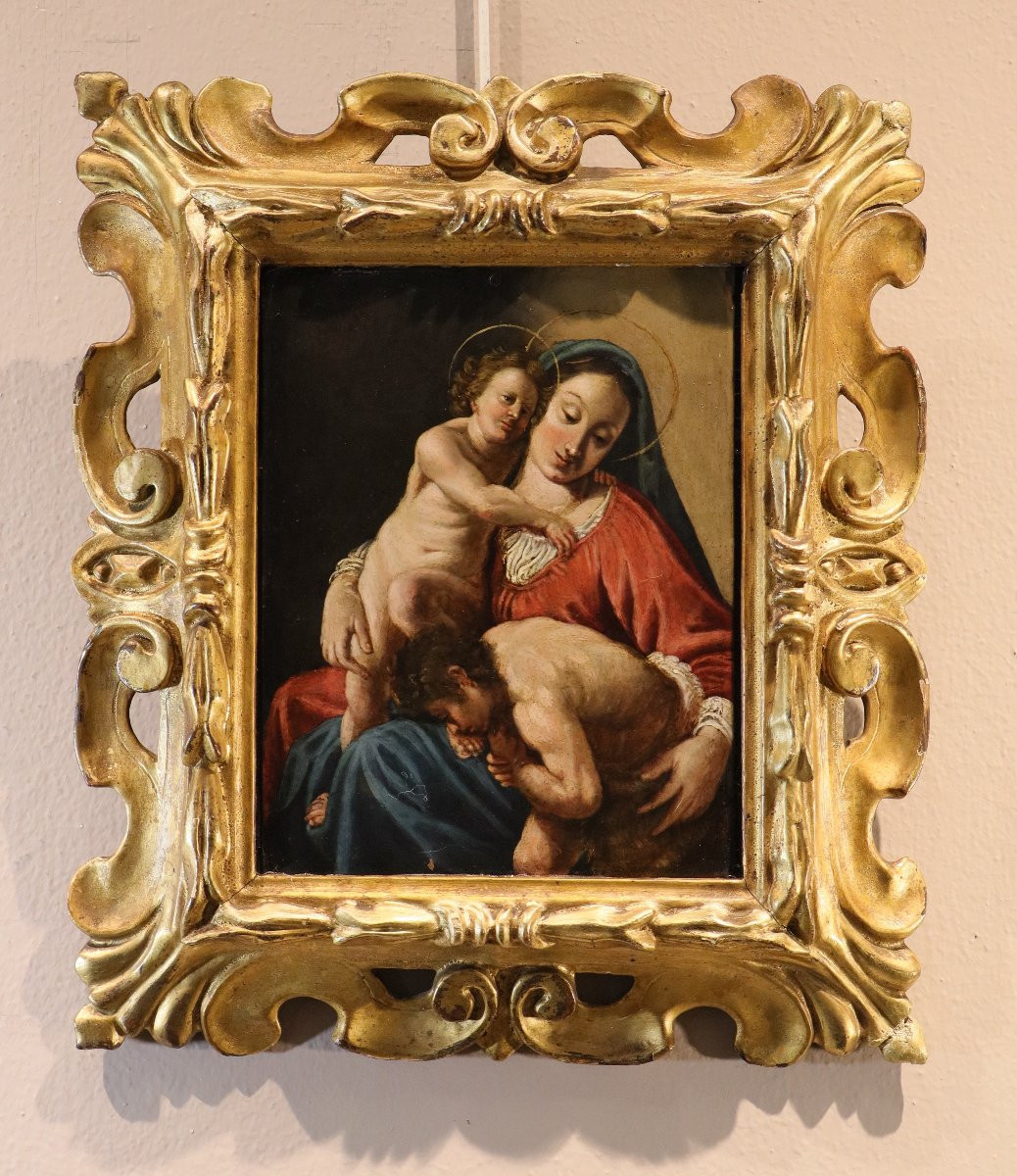 Madonna col Bambino e San Giovannino, Antonio Molinari (Venezia, 1655-1704) attribuibile-photo-7