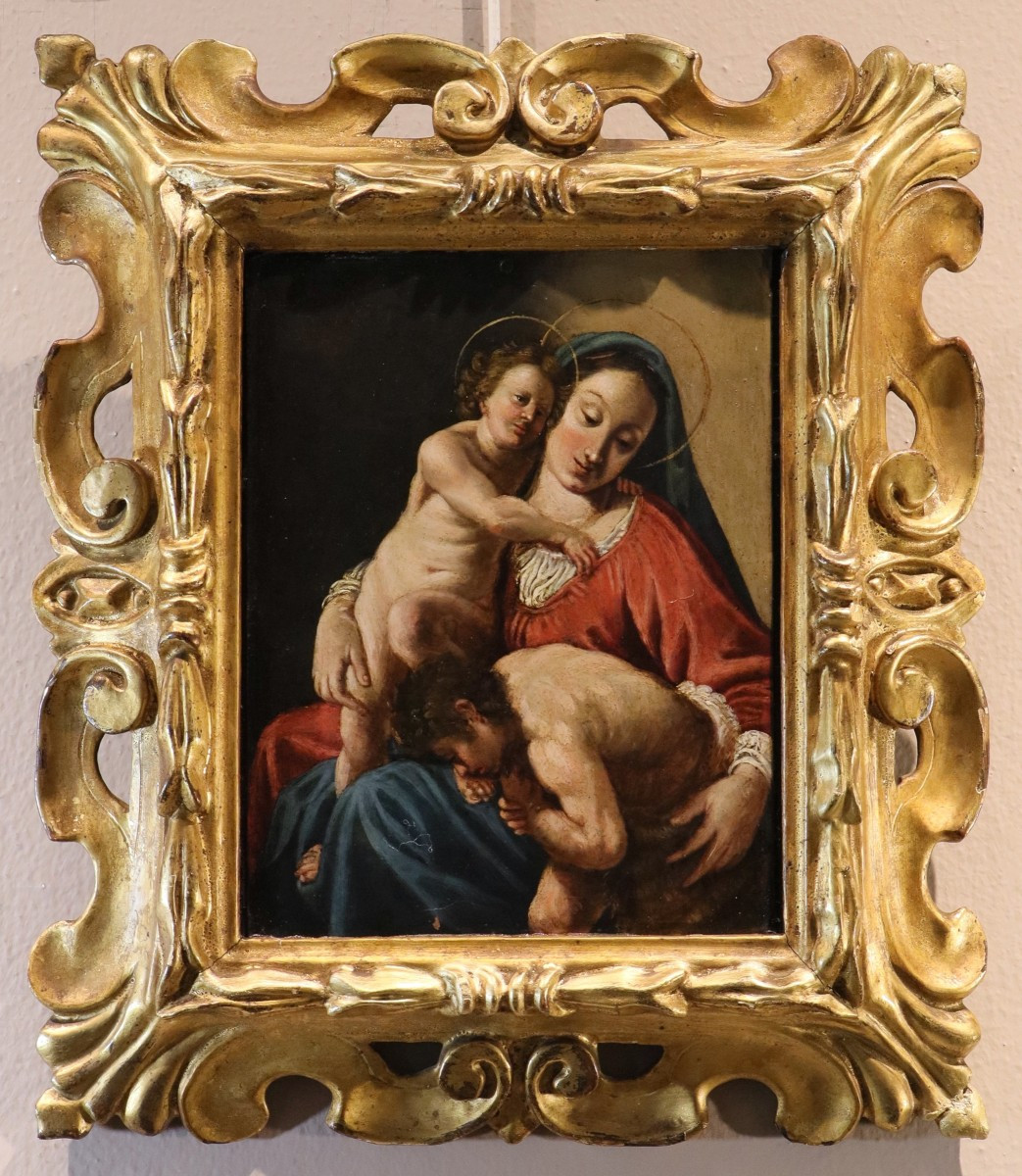 Madonna col Bambino e San Giovannino, Antonio Molinari (Venezia, 1655-1704) attribuibile