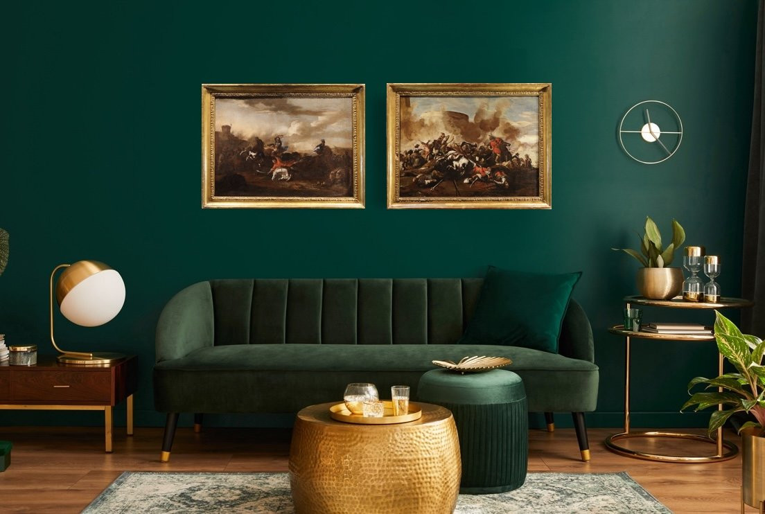 Jacques Courtois il Borgognone, Coppia di battaglie  tra cavalieri-photo-4