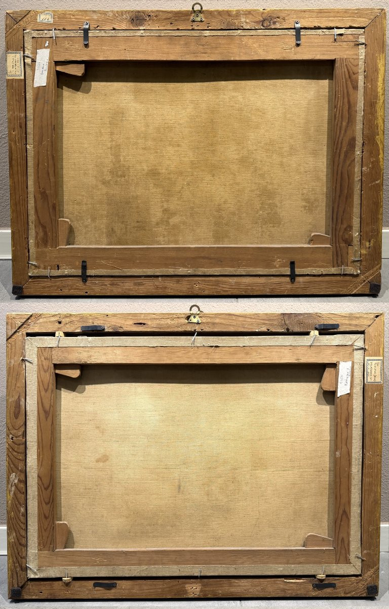 Jacques Courtois il Borgognone, Coppia di battaglie  tra cavalieri-photo-8