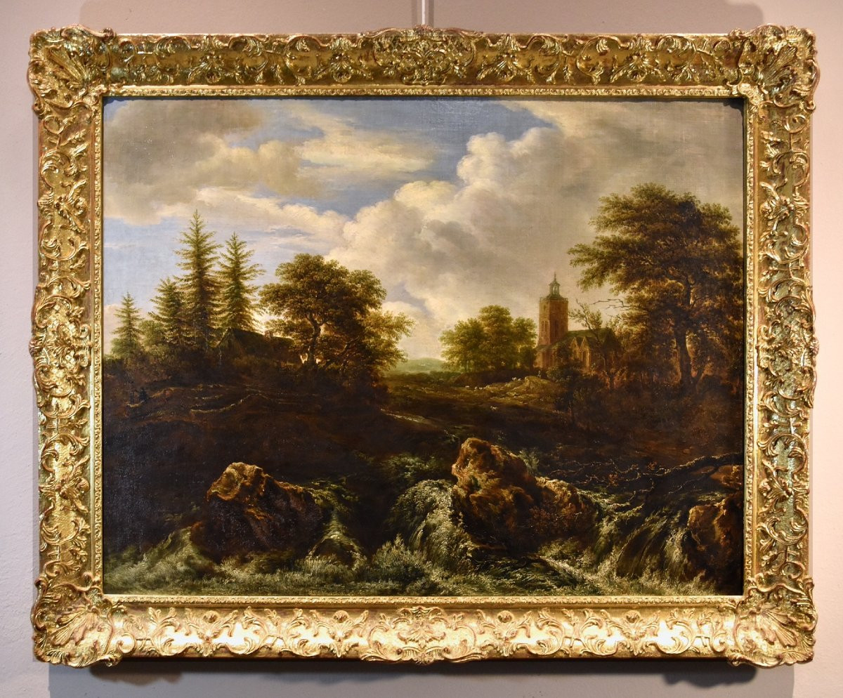 Paesaggio boscoso con cascata, Jacob van Ruisdael (Haarlem 1628 - Amsterdam 1682) attribuibile-photo-2