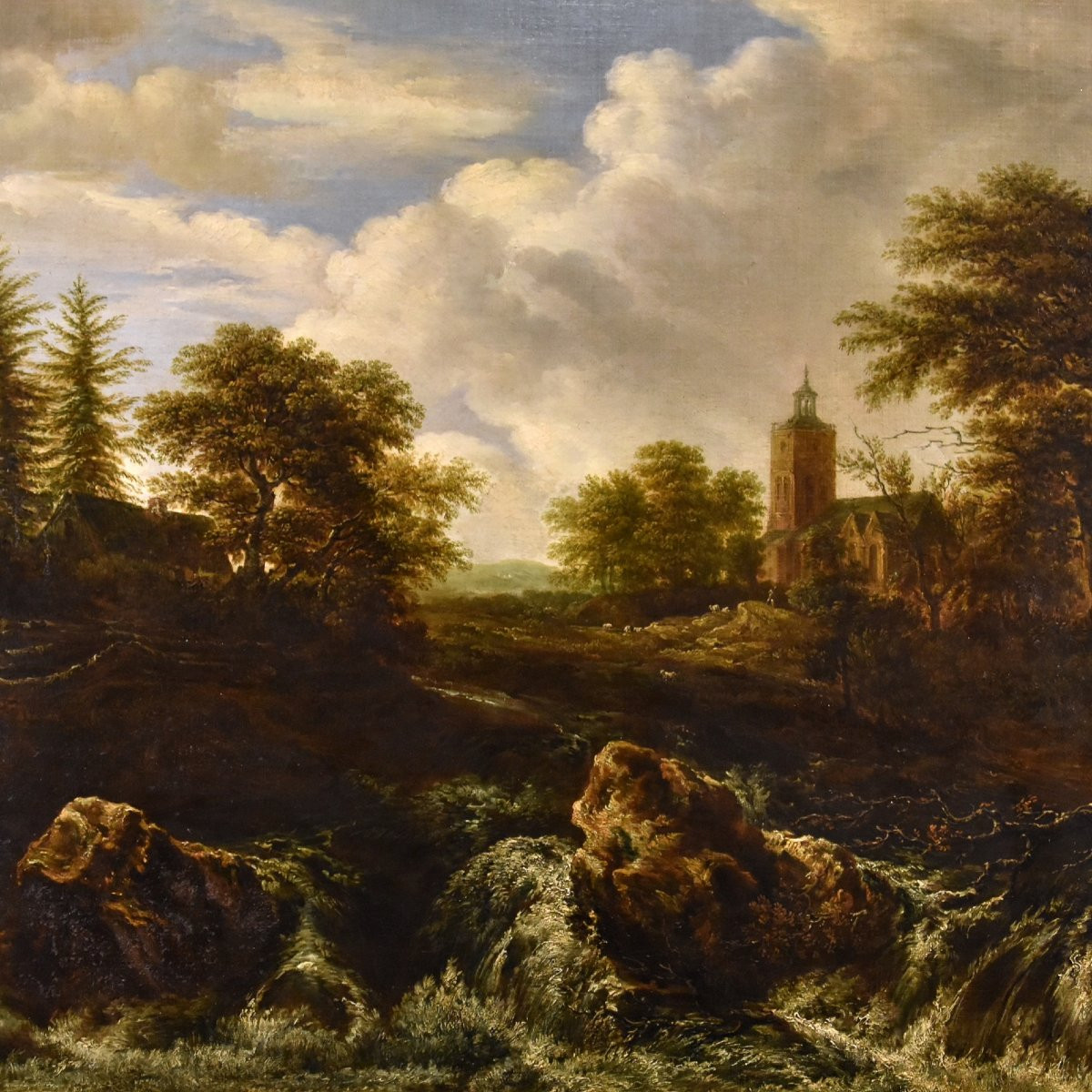 Paesaggio boscoso con cascata, Jacob van Ruisdael (Haarlem 1628 - Amsterdam 1682) attribuibile-photo-1