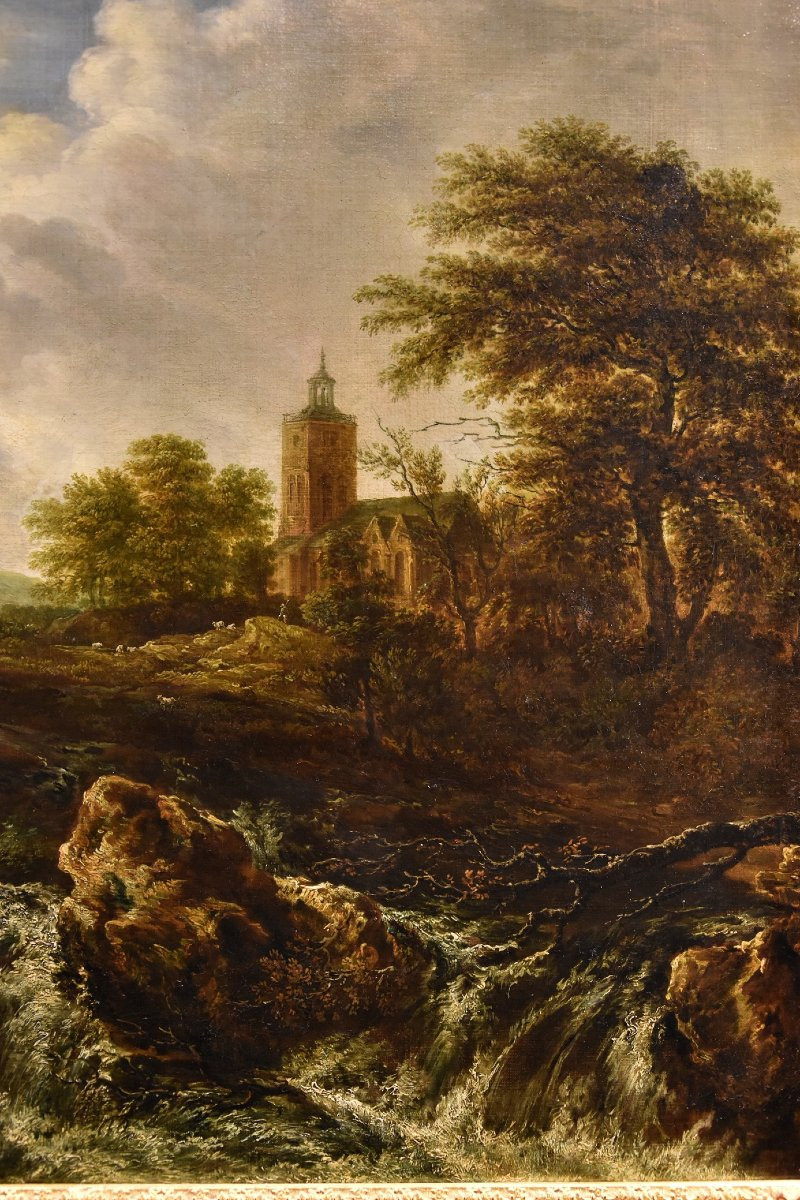 Paesaggio boscoso con cascata, Jacob van Ruisdael (Haarlem 1628 - Amsterdam 1682) attribuibile-photo-3
