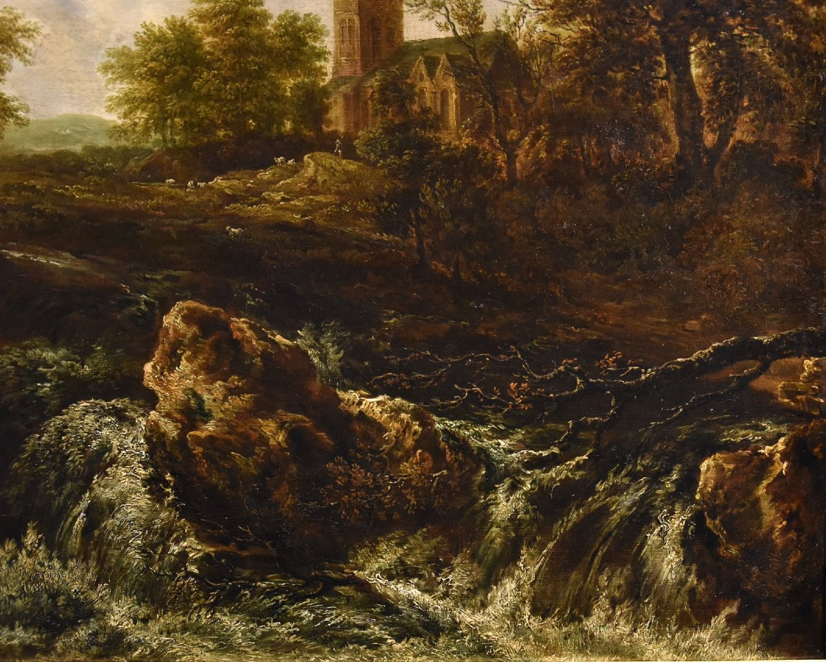 Paesaggio boscoso con cascata, Jacob van Ruisdael (Haarlem 1628 - Amsterdam 1682) attribuibile-photo-6