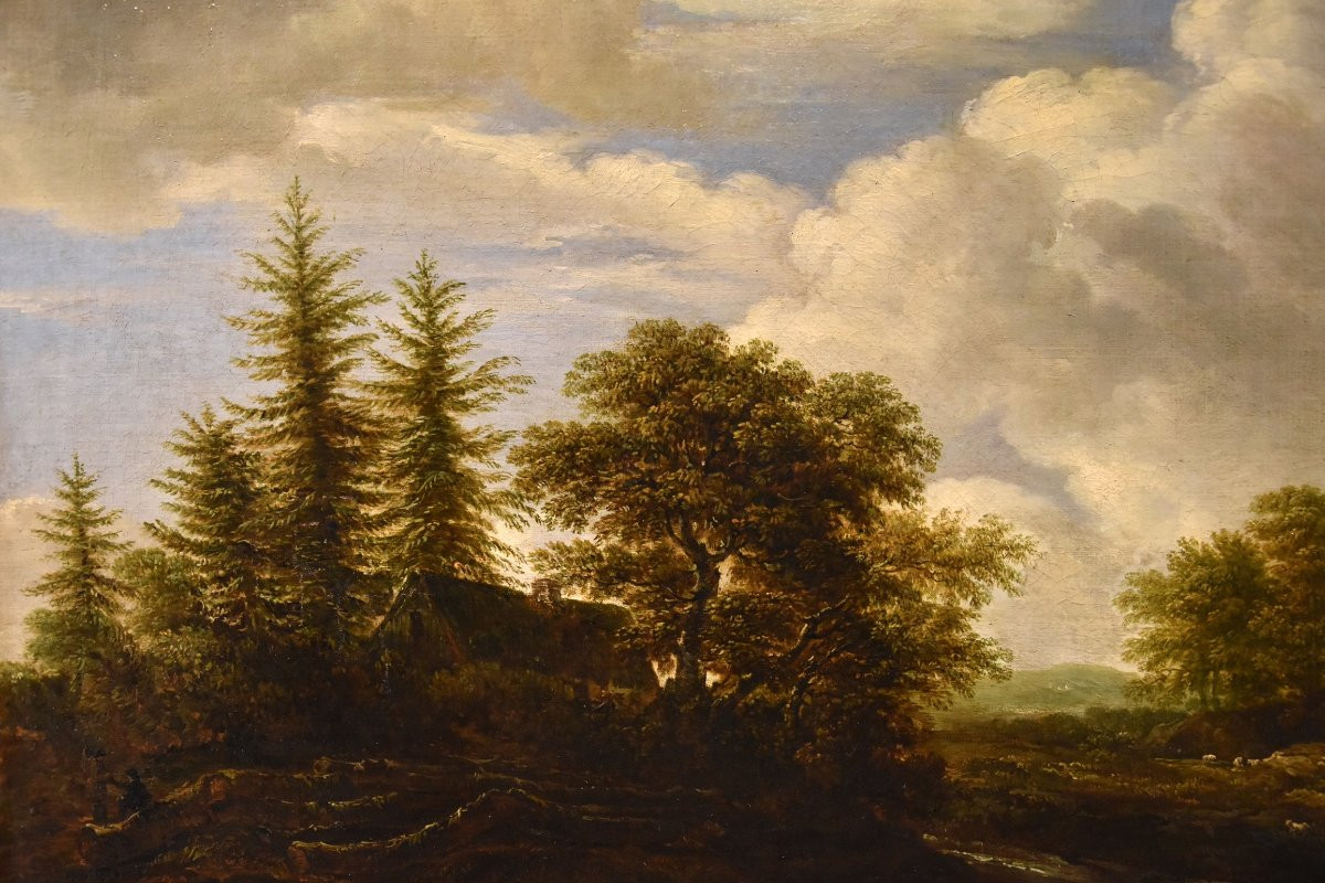 Paesaggio boscoso con cascata, Jacob van Ruisdael (Haarlem 1628 - Amsterdam 1682) attribuibile-photo-8
