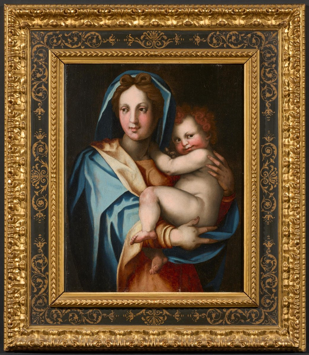 Madonna con bambino, Bottega di Andrea del Sarto (Firenze 1486 - 1530)-photo-2