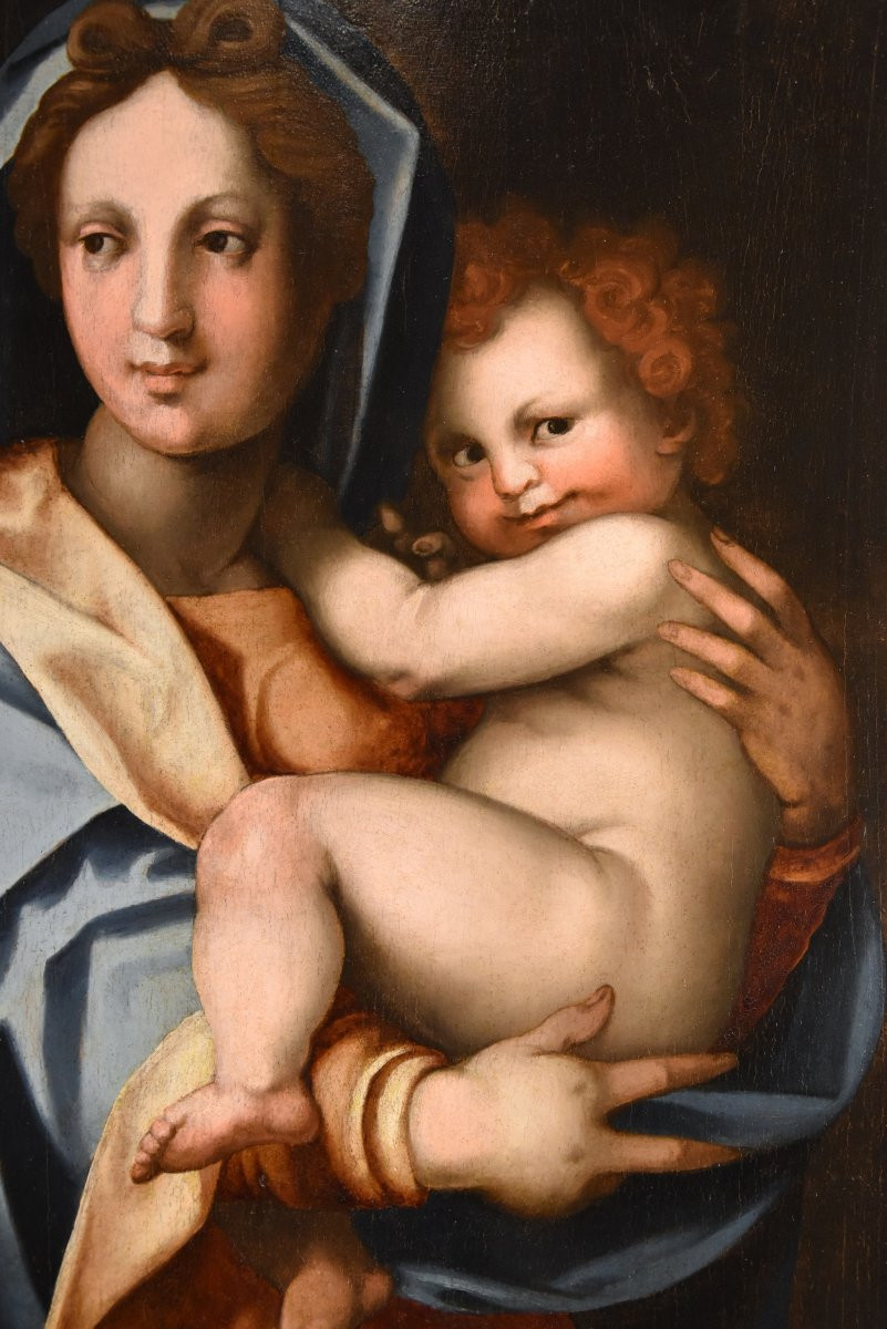 Madonna con bambino, Bottega di Andrea del Sarto (Firenze 1486 - 1530)-photo-2