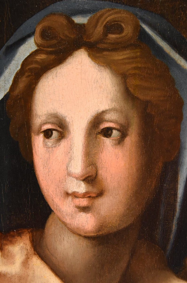 Madonna con bambino, Bottega di Andrea del Sarto (Firenze 1486 - 1530)-photo-5