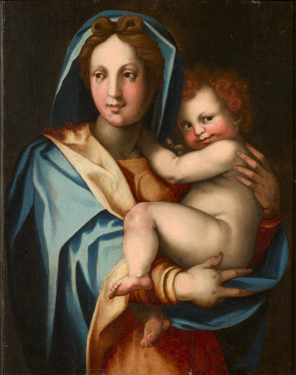 Madonna con bambino, Bottega di Andrea del Sarto (Firenze 1486 - 1530)