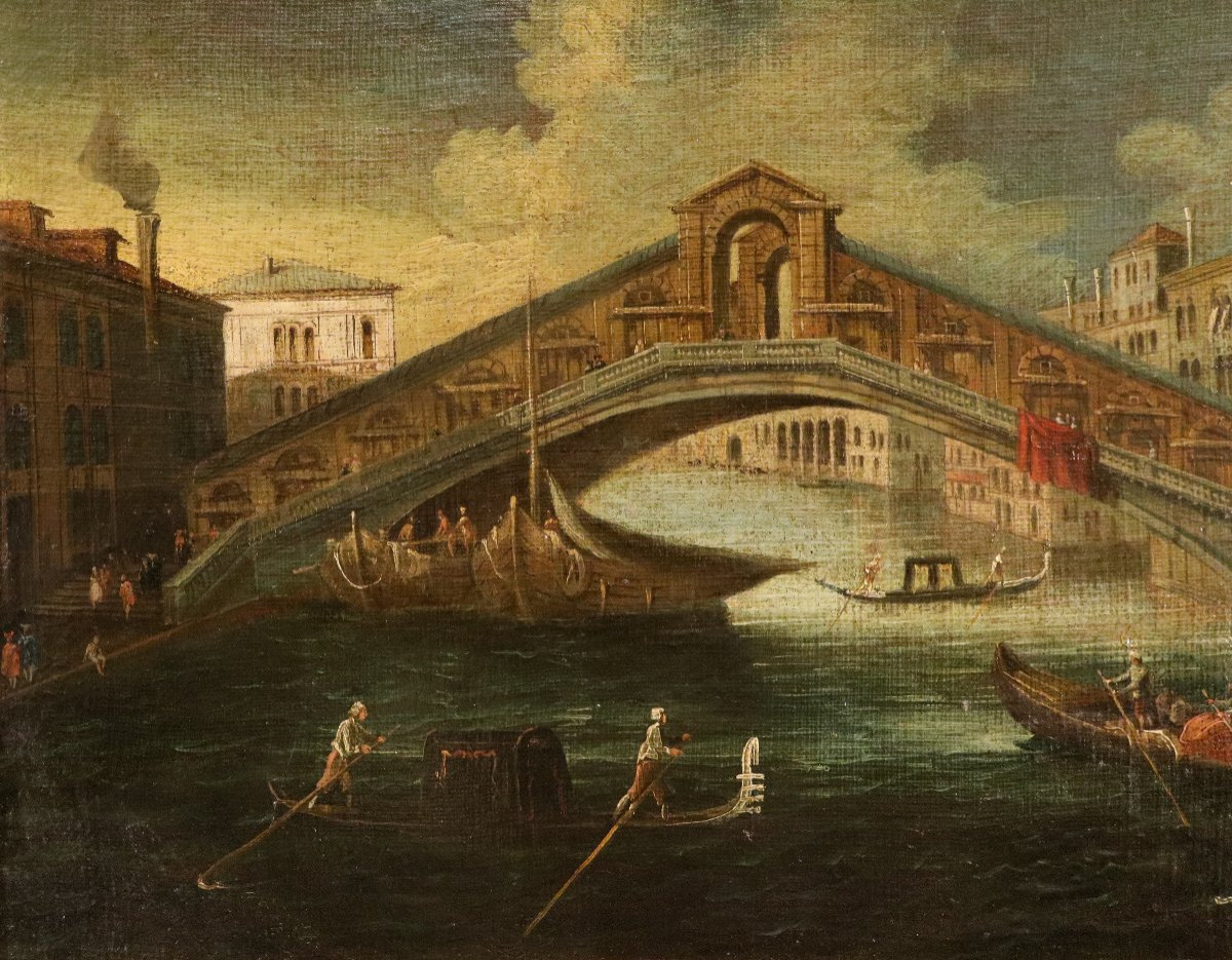  Venezia con il Ponte di Rialto, Gabriele Bella (Venezia 1730 - 1799) Bottega di-photo-1
