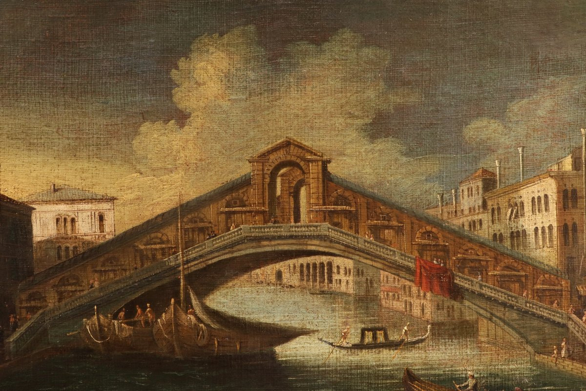  Venezia con il Ponte di Rialto, Gabriele Bella (Venezia 1730 - 1799) Bottega di-photo-2