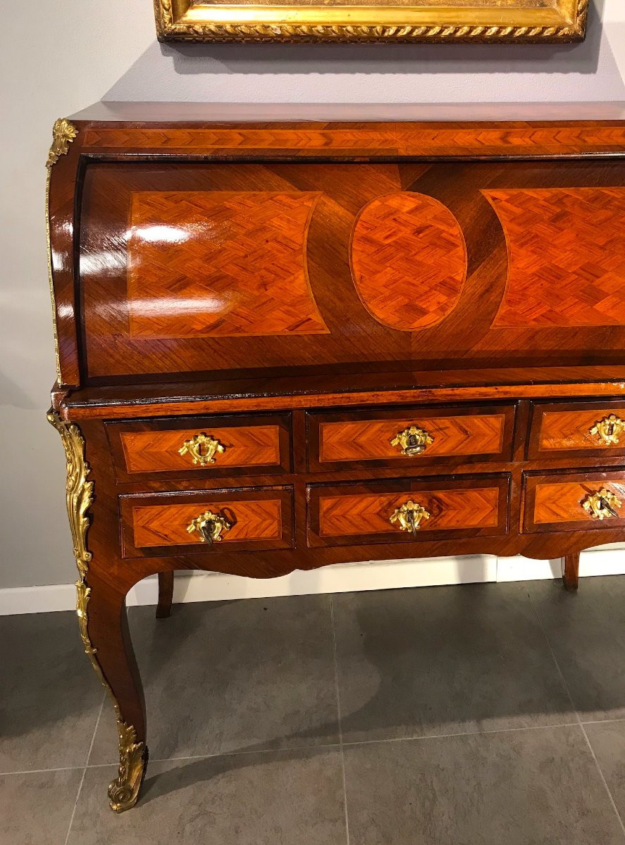 Ribalta-scrittoio a rullo Luigi XV, Parigi 1750 circa-photo-8