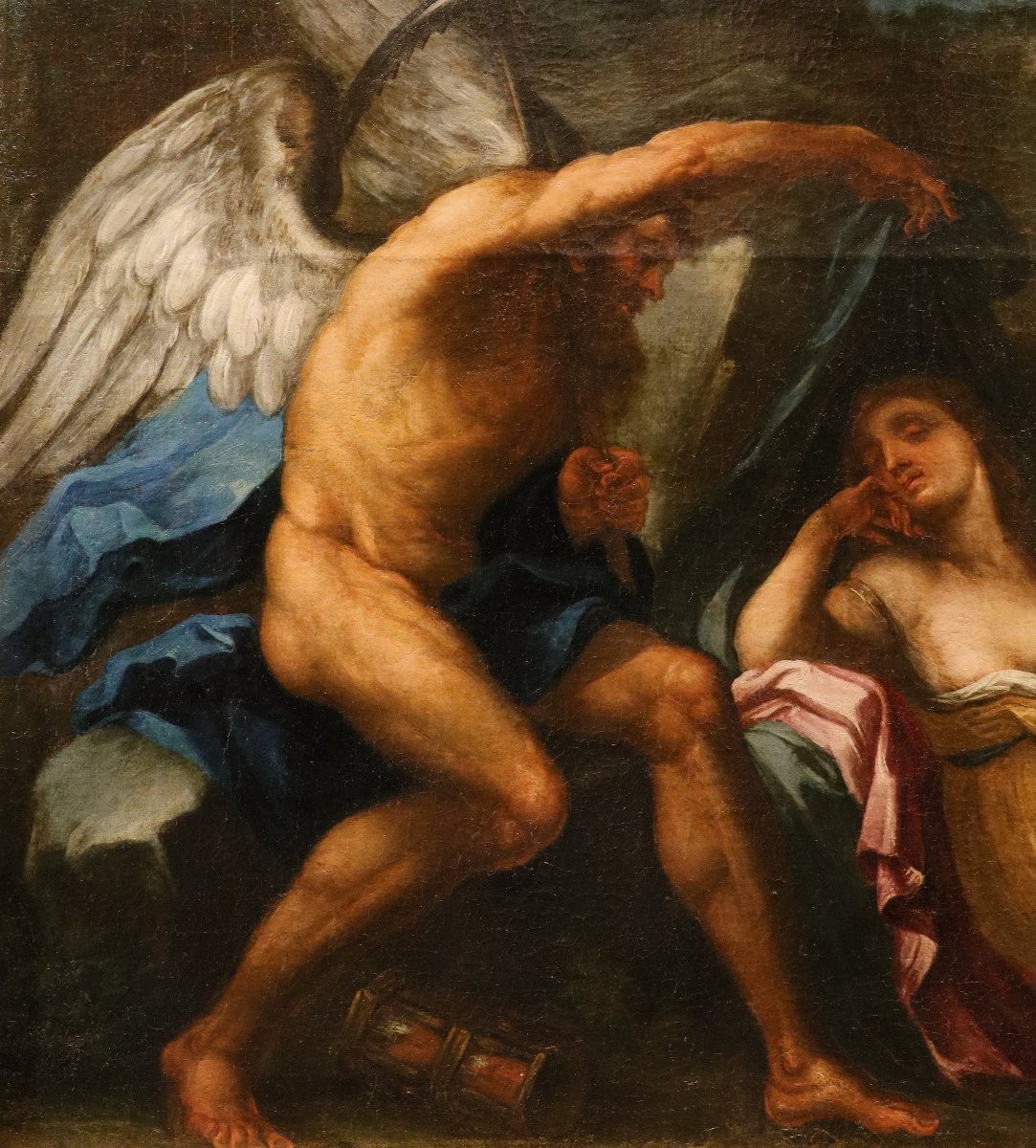 Luigi Garzi (Roma, 1638 - Roma, 1721), Allegoria del Tempo che scopre la Verità-photo-3