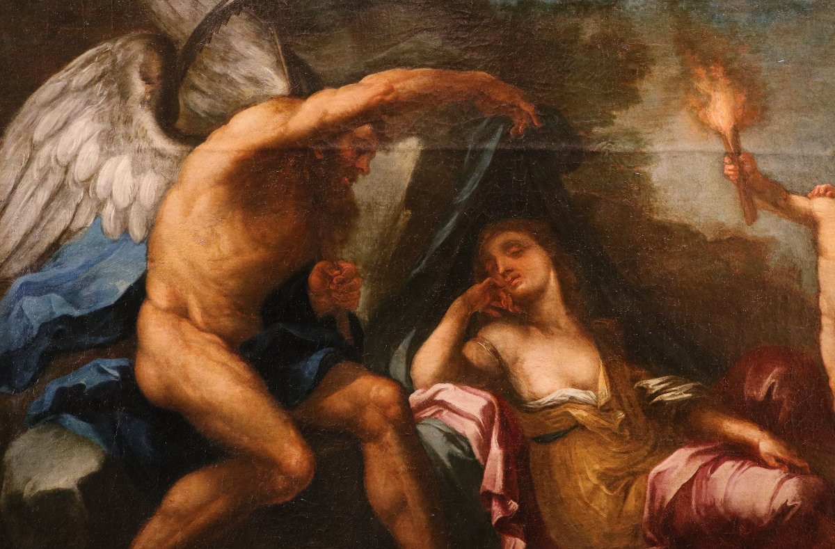 Luigi Garzi (Roma, 1638 - Roma, 1721), Allegoria del Tempo che scopre la Verità-photo-6