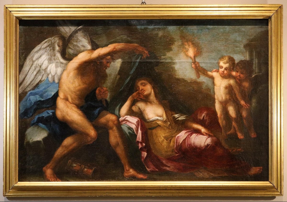 Luigi Garzi (Roma, 1638 - Roma, 1721), Allegoria del Tempo che scopre la Verità