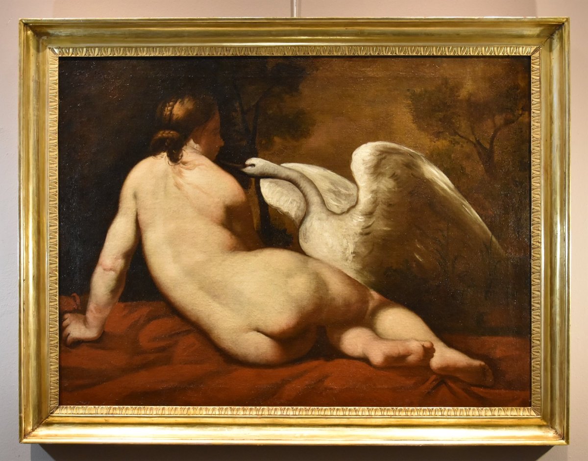 Leda e il cigno, Pittore francese della fine XVIII- inizi XIX secolo-photo-2