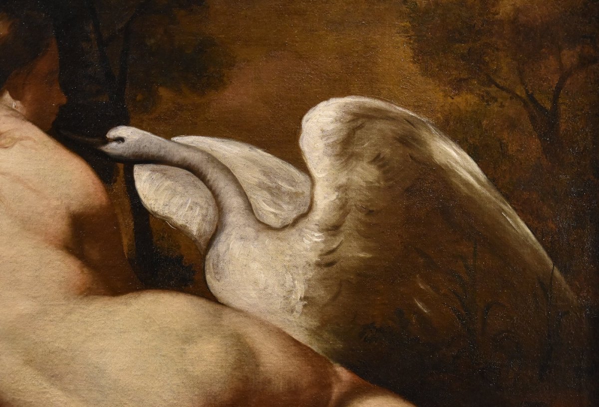 Leda e il cigno, Pittore francese della fine XVIII- inizi XIX secolo-photo-3