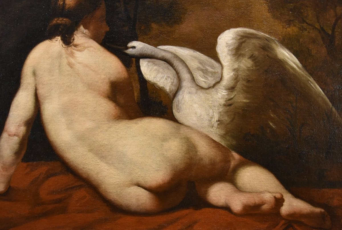 Leda e il cigno, Pittore francese della fine XVIII- inizi XIX secolo-photo-4