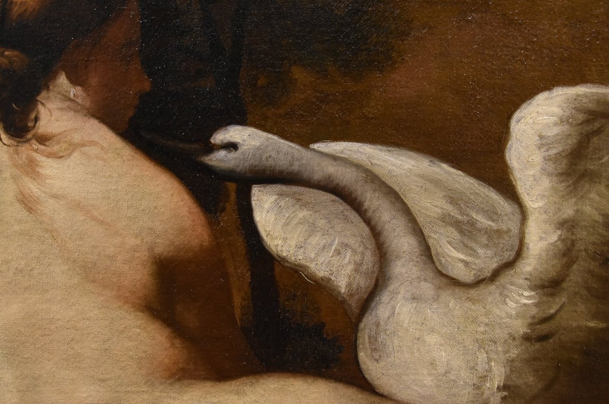 Leda e il cigno, Pittore francese della fine XVIII- inizi XIX secolo-photo-3