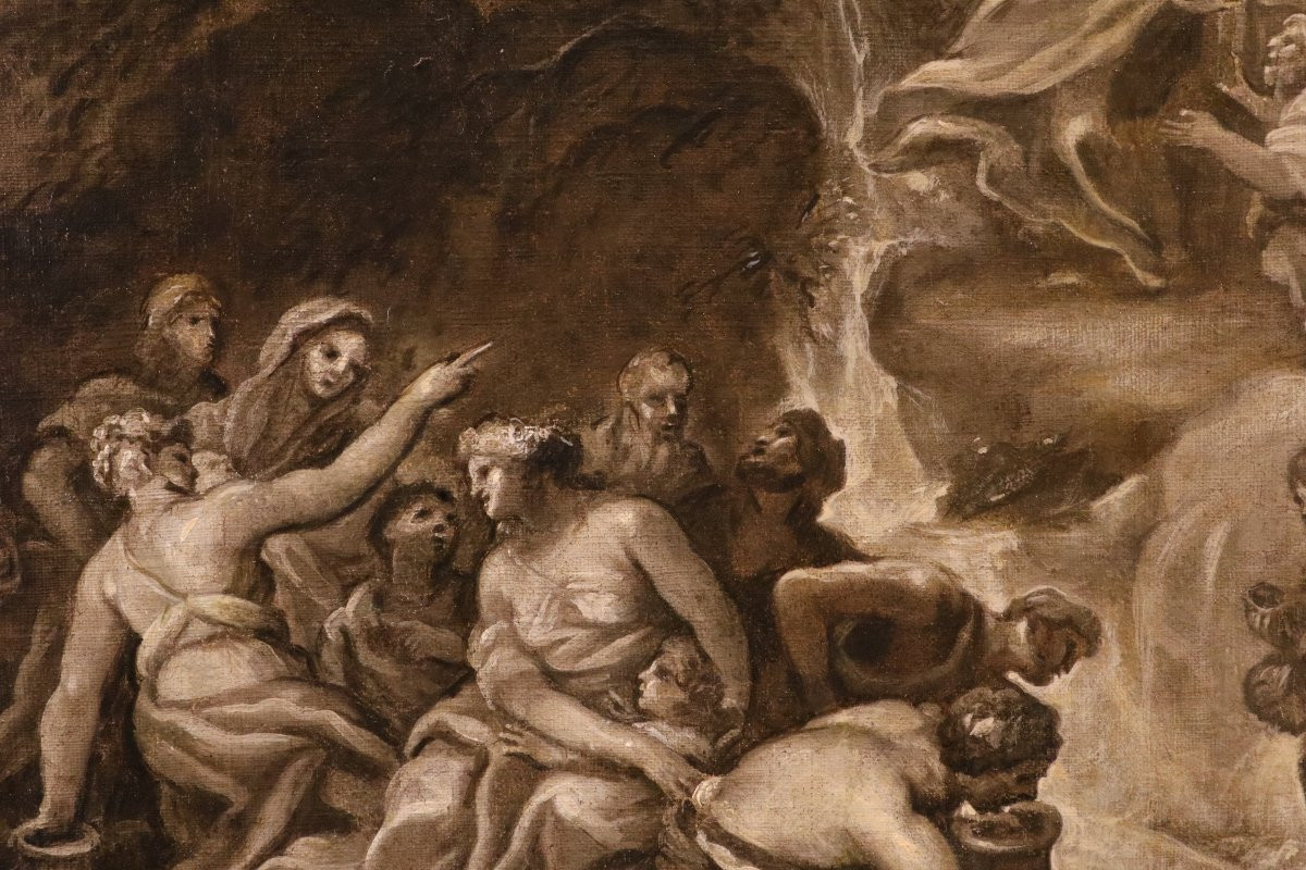 Mosè fa scaturire l'acqua dalle rocce, Scuola romana del XVII secolo (Bozzetto preparatorio)-photo-6