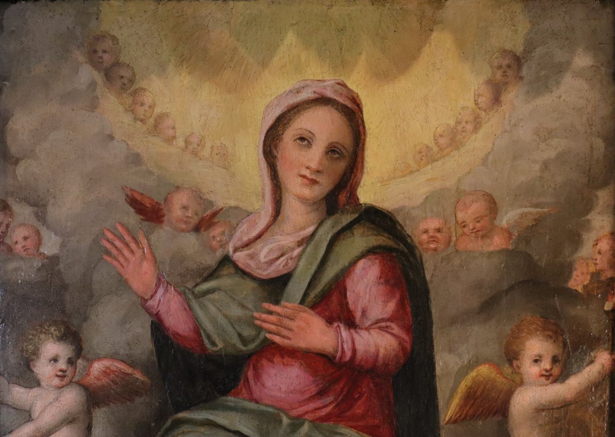 Madonna in gloria tra gli angeli, Giovanni Balducci (Firenze, 1560 – Napoli, dopo il 1631)-photo-3