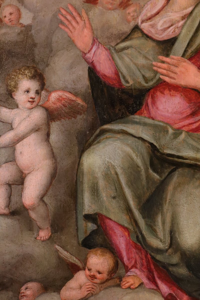 Madonna in gloria tra gli angeli, Giovanni Balducci (Firenze, 1560 – Napoli, dopo il 1631)-photo-4