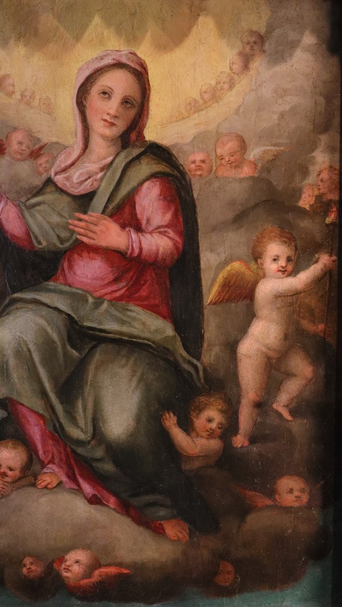 Madonna in gloria tra gli angeli, Giovanni Balducci (Firenze, 1560 – Napoli, dopo il 1631)-photo-5