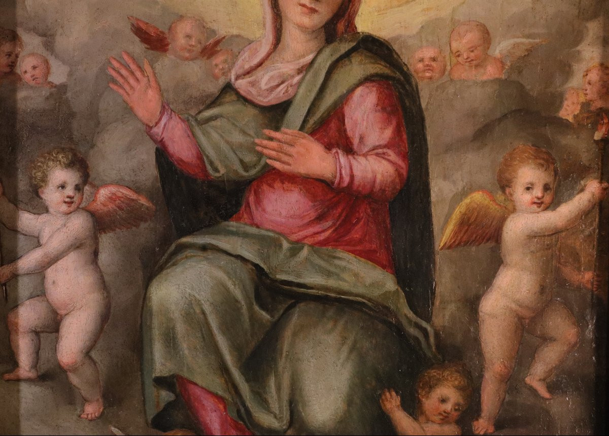 Madonna in gloria tra gli angeli, Giovanni Balducci (Firenze, 1560 – Napoli, dopo il 1631)-photo-7