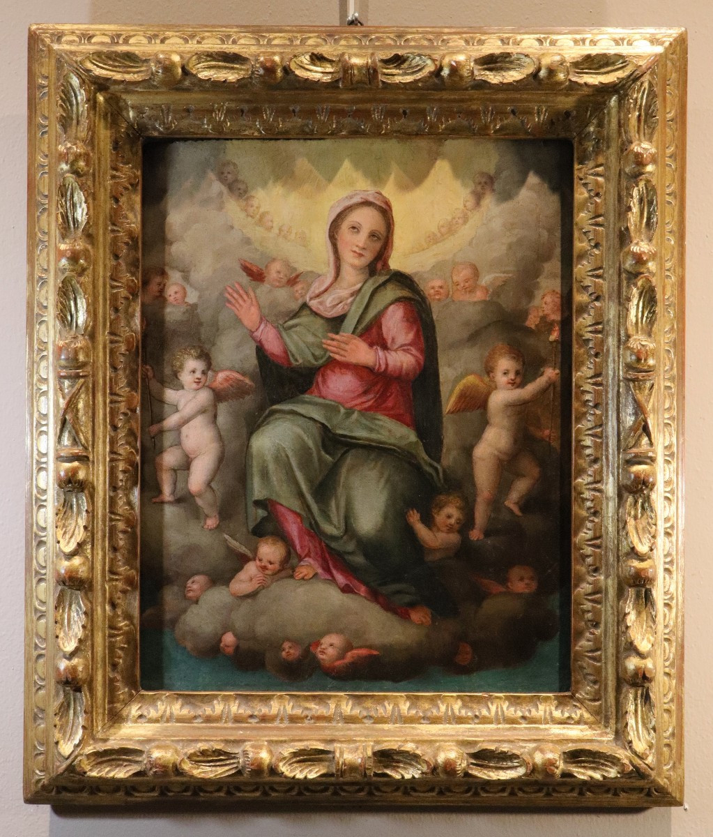 Madonna in gloria tra gli angeli, Giovanni Balducci (Firenze, 1560 – Napoli, dopo il 1631)