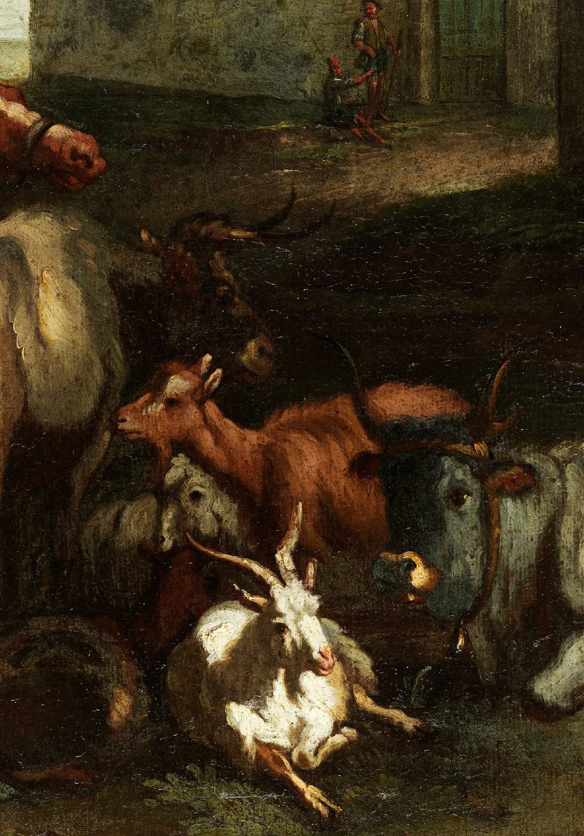 Pieter van Bloemen (Anversa 1674-1720) , Veduta di Roma presso il Palatino-photo-1