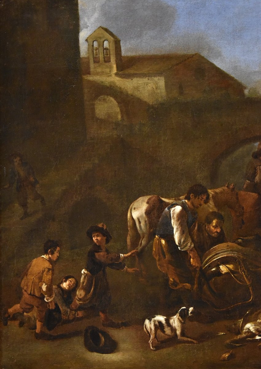 Il ritorno dalla caccia, Jan Miel (Anversa, 1599 - Torino, 1663) attribuibile-photo-3