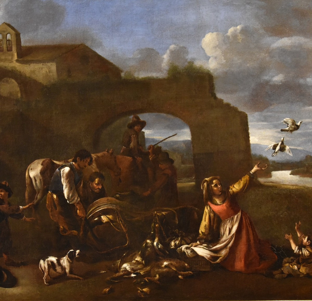 Il ritorno dalla caccia, Jan Miel (Anversa, 1599 - Torino, 1663) attribuibile