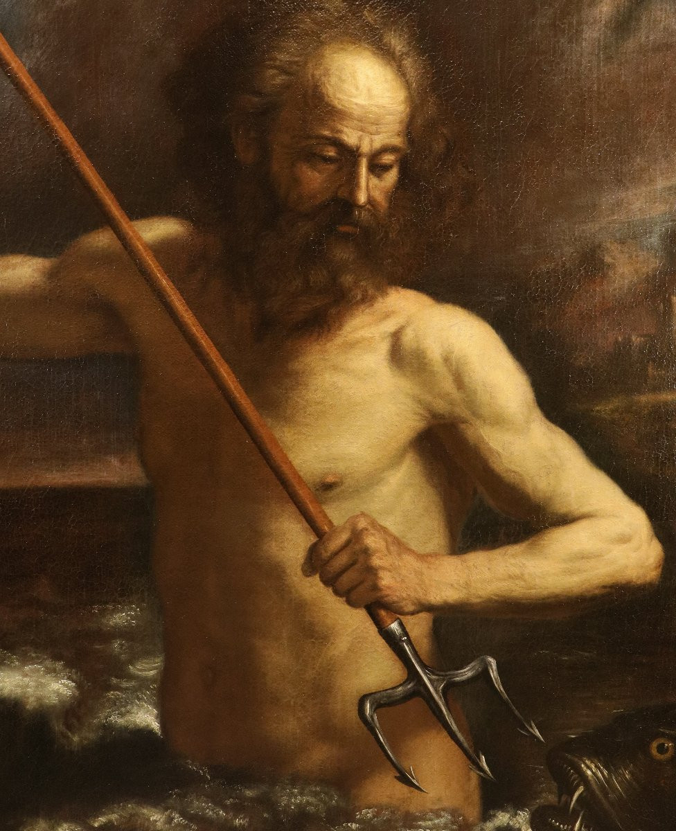 Nettuno sulle onde dell'oceano, Guercino (Cento, 1591 - Bologna, 1666) bottega-photo-1